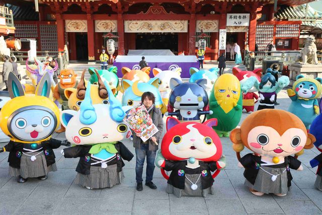 「妖怪ウォッチ」の人気キャラ21体が初詣！『映画　妖怪ウォッチ　エンマ大王と5つの物語だニャン！』イベントギャラリー（7枚目）
