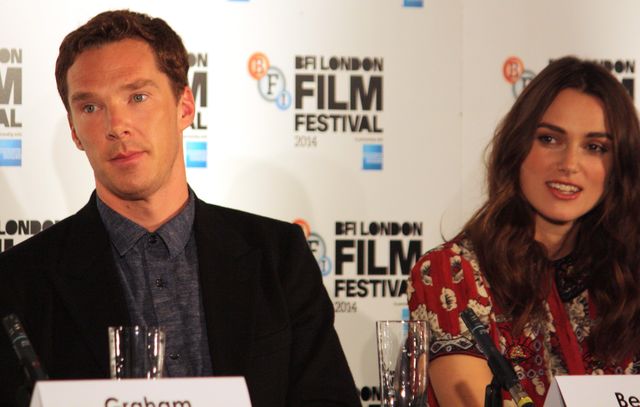 ロンドン映画祭の会見に臨んだベネディクト・カンバーバッチとキーラ・ナイトレイ