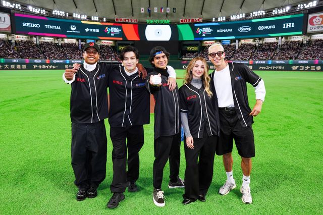 WBC始球式に登場した麦わらの一味