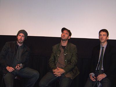 （左から）ジェイソン・ライトマン監督、共同監督ジェフ・ジンバリストとマイケル・ジンバリスト