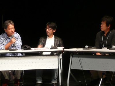 左から中江裕司監督、諏訪敦彦監督、萩生田宏治監督