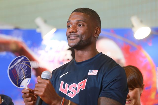 織田裕二、金メダリスト・ジャスティン・ガトリンと対面！フォトギャラリー（8枚目）