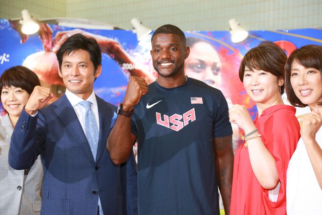 織田裕二、金メダリスト・ジャスティン・ガトリンと対面！フォトギャラリー（10枚目）