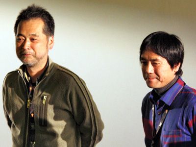 （左から）瀬々敬久監督と撮影の鍋島淳裕-第61回ベルリン国際映画祭の国際映画祭にて