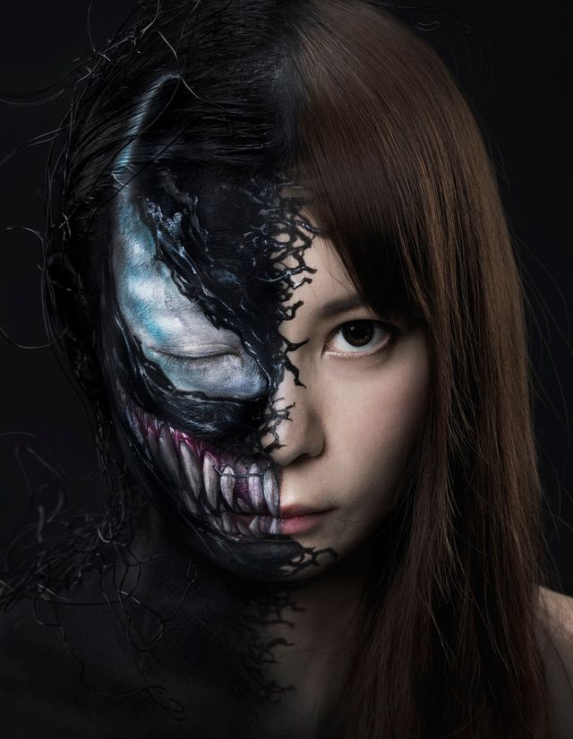 メイキング写真も！中川翔子が“ヴェノム化”（3枚目）