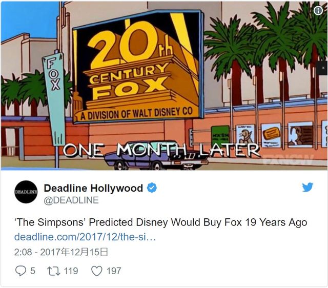 シンプソンズすごすぎ ディズニーのフォックス買収も予言してた シネマトゥデイ