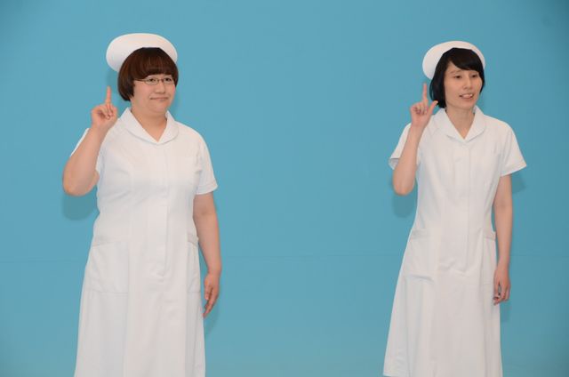 ハリセンボンのナース姿！『ベイマックス』MovieNEX発売記念CM撮影現場フォトギャラリー（5枚目）