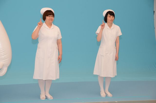 ハリセンボンのナース姿！『ベイマックス』MovieNEX発売記念CM撮影現場フォトギャラリー（7枚目）