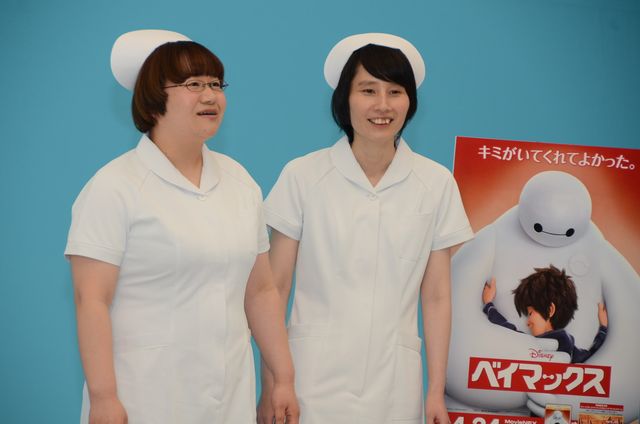 ハリセンボンのナース姿！『ベイマックス』MovieNEX発売記念CM撮影現場フォトギャラリー（13枚目）