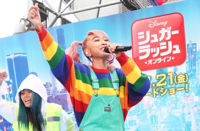 青山テルマ『シュガー・ラッシュ:オンライン』エンドソング渋谷で熱唱!:フォトギャラリー