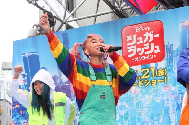 青山テルマ『シュガー・ラッシュ：オンライン』エンドソング渋谷で熱唱！（3枚目）