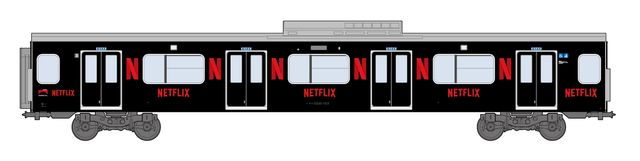 “黒い山手線”車内デザインイメージ！人気Netflix作品の世界観（3枚目）