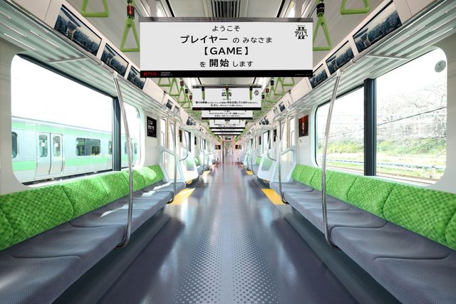 “黒い山手線”車内デザインイメージ！人気Netflix作品の世界観（7枚目）