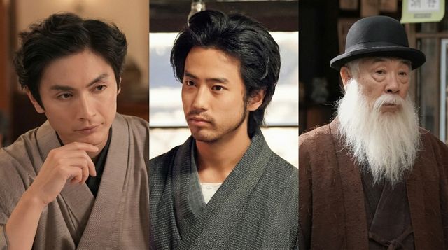 作家役のお三方。