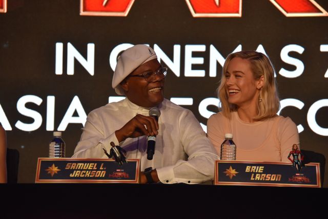 ブリー・ラーソン&サミュエル・L・ジャクソン仲良すぎ！『キャプテン・マーベル』記者会見：フォトギャラリー