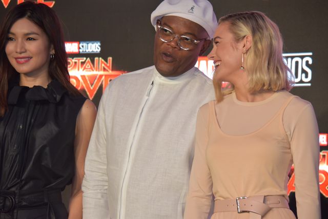 ブリー・ラーソン&サミュエル・L・ジャクソン仲良すぎ！『キャプテン・マーベル』記者会見（4枚目）