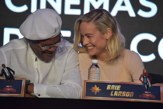 ブリー・ラーソン&サミュエル・L・ジャクソン仲良すぎ！『キャプテン・マーベル』記者会見（20枚目）