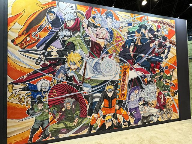 ニューヨーク・コミコンに展示された岸本斉史の描き下ろしイラスト(2023年10月撮影)