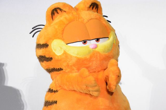 山里亮太＆MEGUMI、まことお兄さんと楽しく体操！『ねこのガーフィールド』公開記念舞台あいさつ（9枚目）