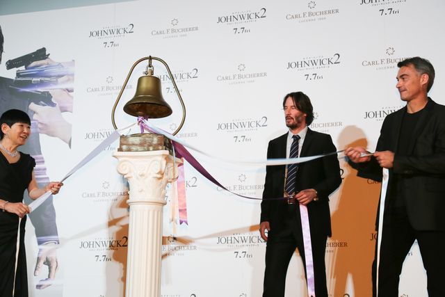 キアヌ・リーヴス、あの鐘を鳴らす！『ジョン・ウィック：チャプター2』ジャパンプレミア（2枚目）