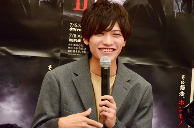 藤田富、北原里英、久住小春「拝み屋怪談II」会見で撮影秘話：フォトギャラリー