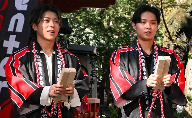 仲良く映画ヒット祈願! 末澤誠也(Aぇ! group)と磯村勇斗
