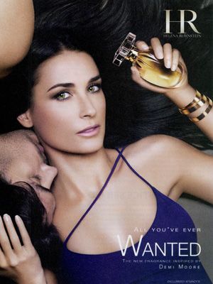 ヘレナ・ルビンスタインの香水の広告でモデルを務めたデミ・ムーア