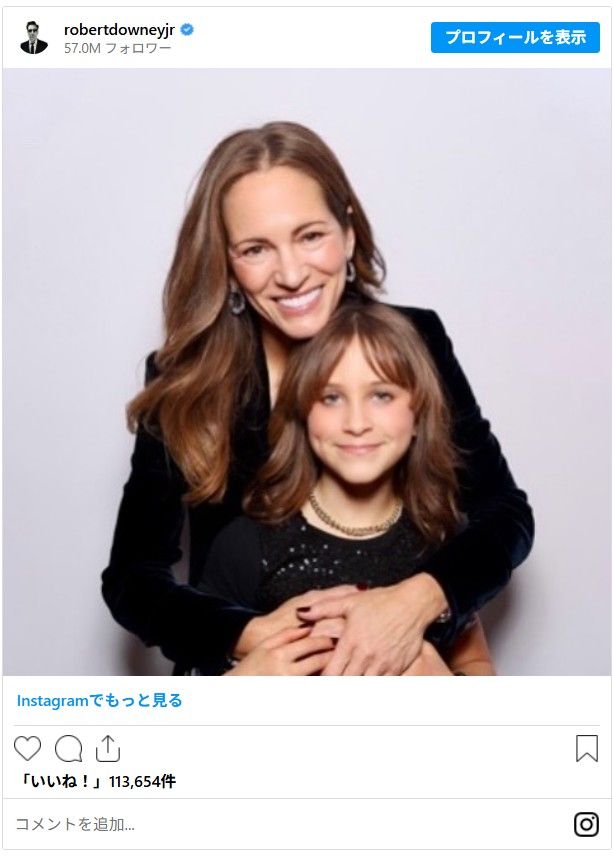 妻＆娘！ - 画像はロバート・ダウニー・JrInstagramのスクリーンショット
