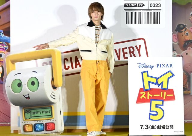 『トイ・ストーリー5』佐野勇斗（スマーティー・パンツ役）サプライズ登壇！声優発表イベント（7枚目）