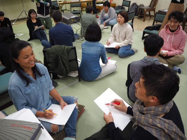 蔵王温泉で行われた乱稽古の様子