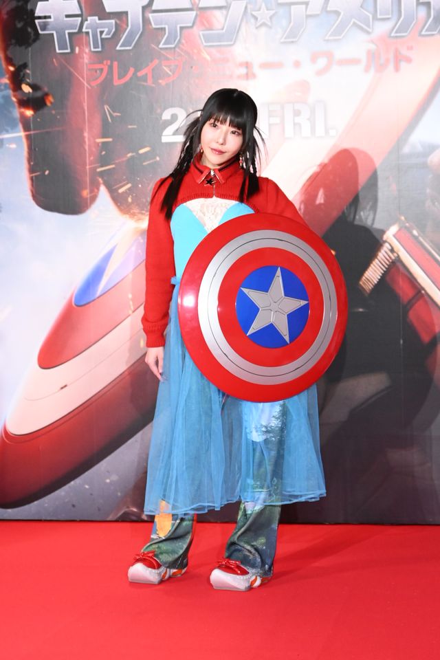 藤田ニコル、大胆おなか見せ衣装で登場『キャプテン・アメリカ：ブレイブ・ニュー・ワールド』ジャパンプレミアフォトコール（9枚目）