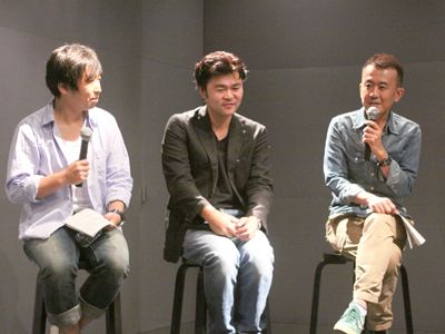 インディペンデント映画について語った（左から）小林啓一、原田博志、矢田部吉彦