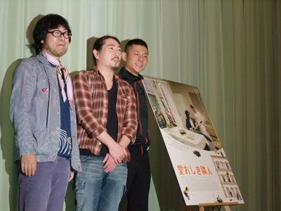 左から倉本美津留、笑い飯・西田幸治と哲夫
