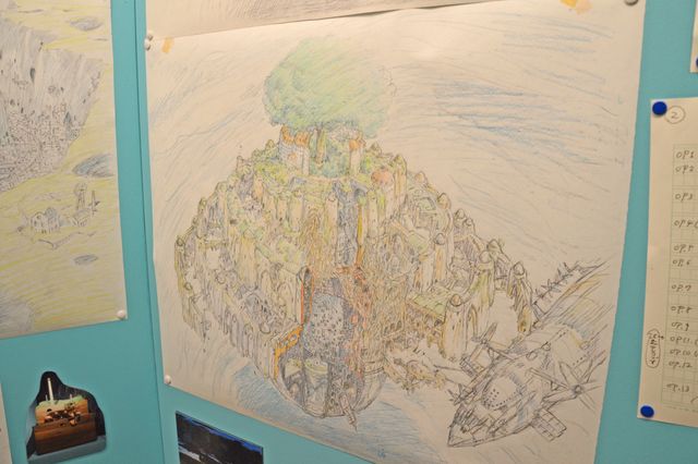 「手描き、ひらめき、おもいつき」展～ジブリの森のスケッチブックから～の展示物