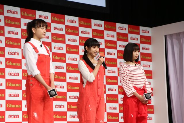 広瀬すず、土屋太鳳 、松井愛莉がお互いの似顔絵を描くと…ロッテ・ガーナ新CM発表会（26枚目）