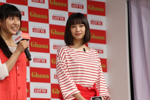 広瀬すず、土屋太鳳 、松井愛莉がお互いの似顔絵を描くと…ロッテ・ガーナ新CM発表会（28枚目）