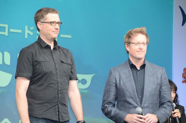 頭に魚を付けた木梨憲武、室井滋、上川隆也、中村アンら登場！映画『ファインディング・ドリー』監督来日記者会見フォトギャラリー（4枚目）