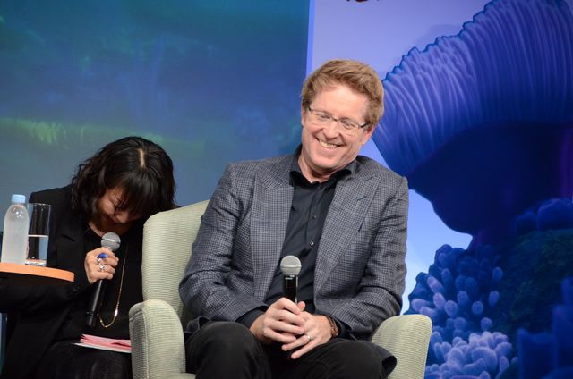 頭に魚を付けた木梨憲武、室井滋、上川隆也、中村アンら登場！映画『ファインディング・ドリー』監督来日記者会見フォトギャラリー（7枚目）