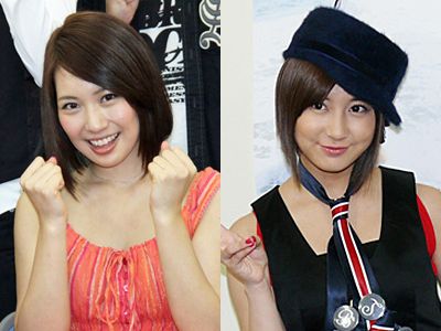 脱退を発表したAKB48の増田有華（左）と小野恵令奈