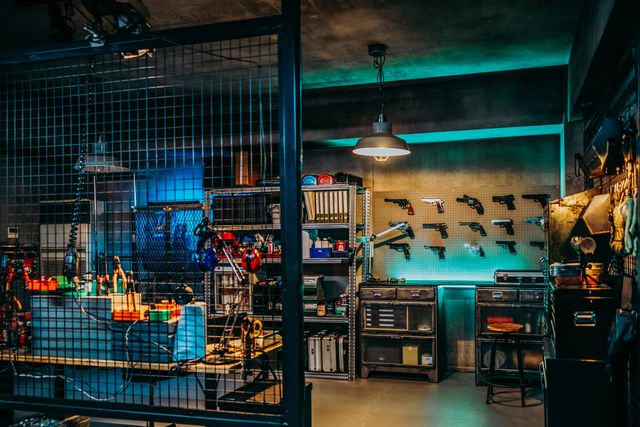 実写『シティーハンター』銃にもこだわり　冴羽リョウの射撃スペース（6枚目）