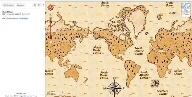 CASE5：Google マップに海賊の宝の地図登場