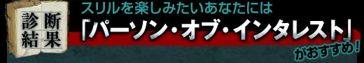 スリルを楽しみたいあなたには「パーソン・オブ・インタレスト」がおすすめ！